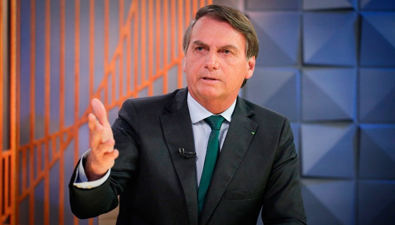 Jair Bolsonaro é entrevistado pelo programa (Foto: Sérgio Lima/Poder 360)