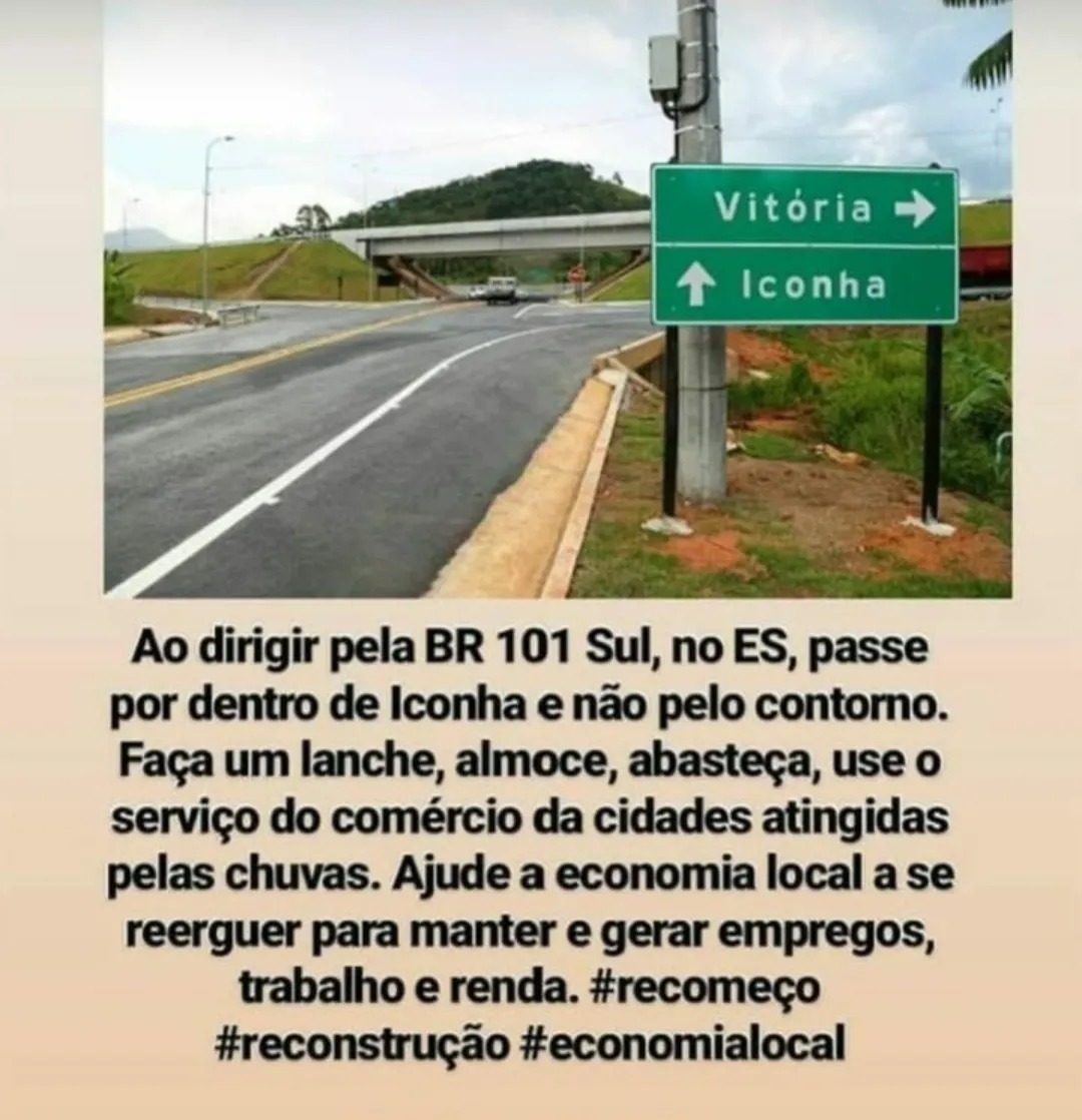 Imagem ilustrativa da imagem Campanha nas redes sociais incentiva economia em Iconha