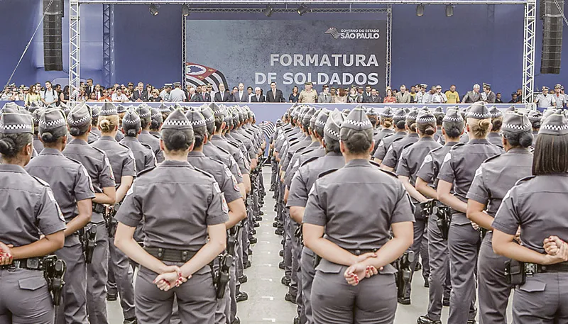 Formatura de policiais militares em São Paulo: abertura de 5.605 vagas foi autorizada pelo governo estadual