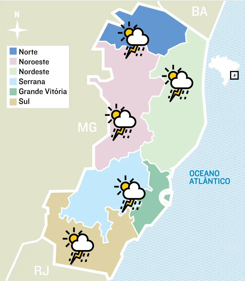 Imagem ilustrativa da imagem Chuva pode diminuir neste domingo: confira a previsão