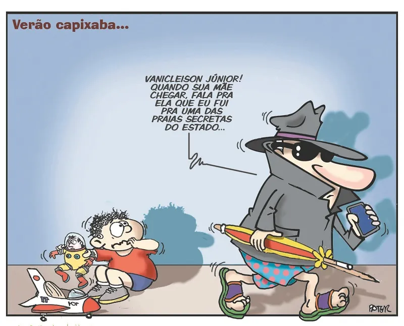 Imagem ilustrativa da imagem "Praias secretas" viram tema da Charge do Dia