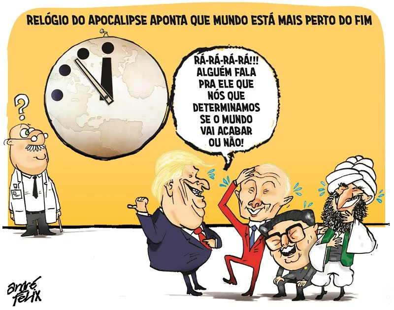 Imagem ilustrativa da imagem Fim do mundo é o tema da Charge do Dia