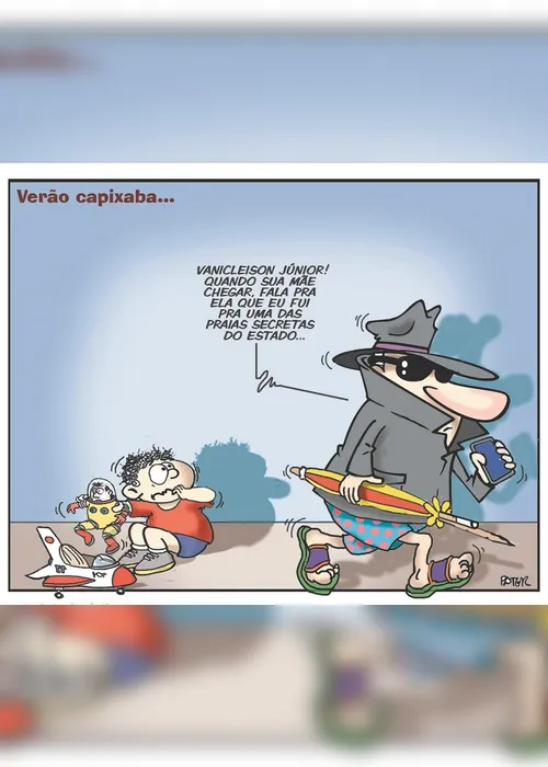 Imagem ilustrativa da imagem "Praias secretas" viram tema da Charge do Dia