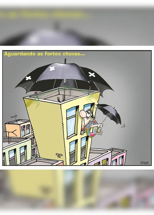 Imagem ilustrativa da imagem Chuva é o assunto da Charge do Dia