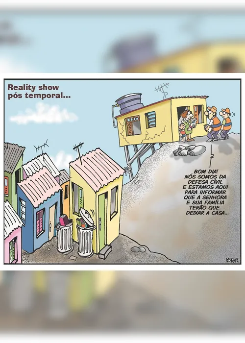 Imagem ilustrativa da imagem Chuva é o tema da Charge do Dia