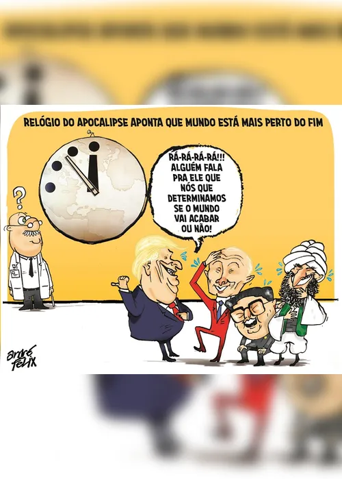 Imagem ilustrativa da imagem Fim do mundo é o tema da Charge do Dia