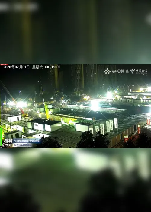 Imagem ilustrativa da imagem Construído em dez dias, hospital contra coronavírus será inaugurado na China