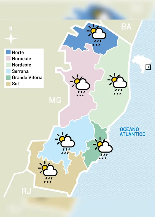 Imagem ilustrativa da imagem Previsão de ventos fortes e chuva intensa nesta sexta