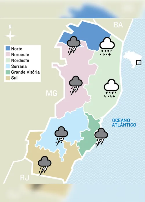 Imagem ilustrativa da imagem Alerta para ciclone e chuvas intensas para esta sexta. Confira a previsão