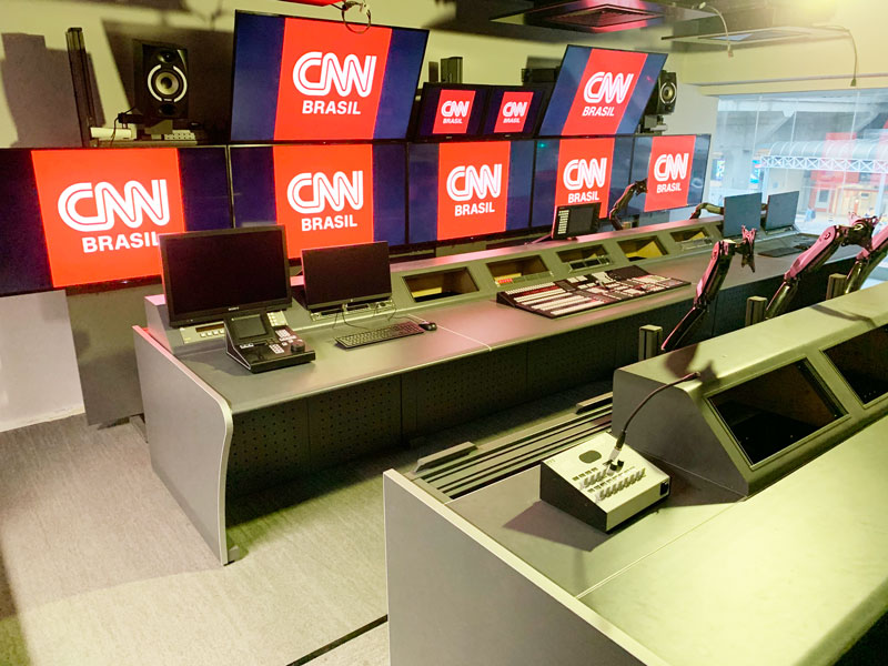 Central técnica da CNN, em fase final de instalação (Foto: Divulgação)