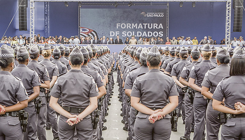 Formatura de policiais militares em São Paulo: abertura de 5.605 vagas foi autorizada pelo governo estadual (Foto: Du Amorim / A2 FOTOGRAFIA)