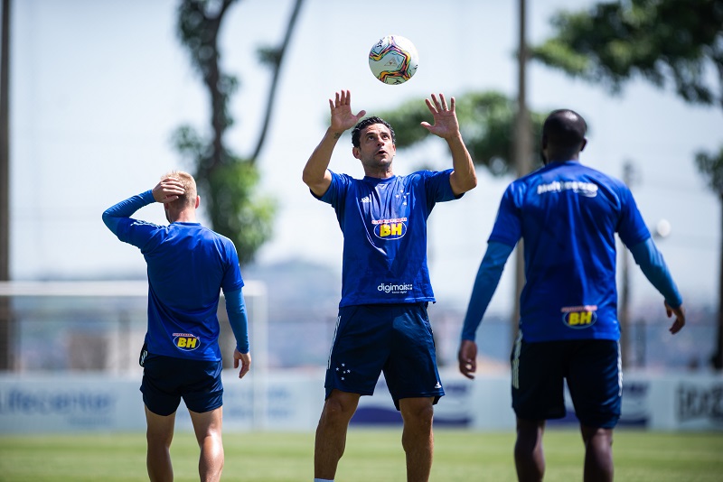 Fred em treino no último dia 16 (Foto: Bruno Haddad/Cruzeiro)
