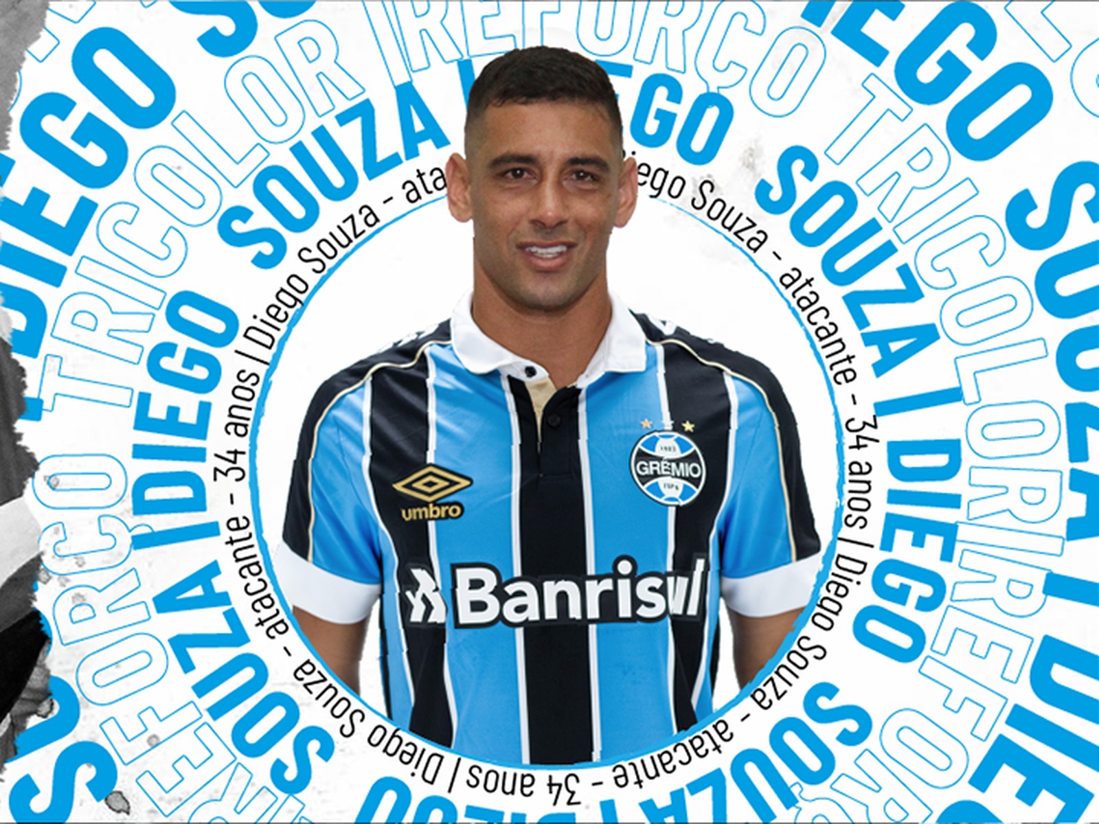 Diego Souza chegou nesta temporada ao Grêmio (Foto: Divulgação/Grêmio)