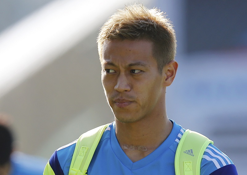 Honda disputou a Copa do Mundo de 2014, no Brasil (Foto: Maxim Shemetov/Reuters)