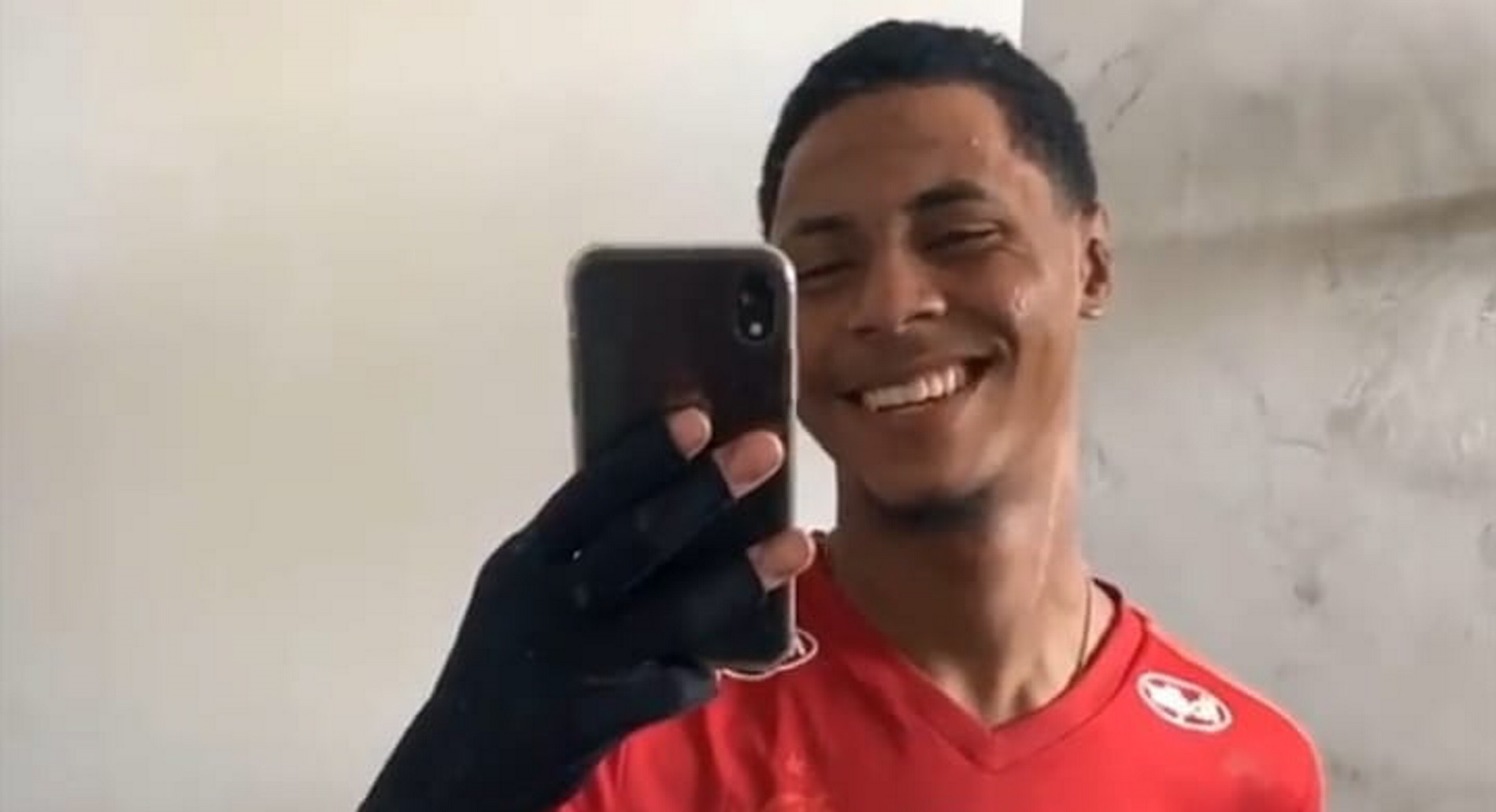 Jhonata Ventura segue em preparação física no Flamengo (Foto: Reprodução/Instagram)