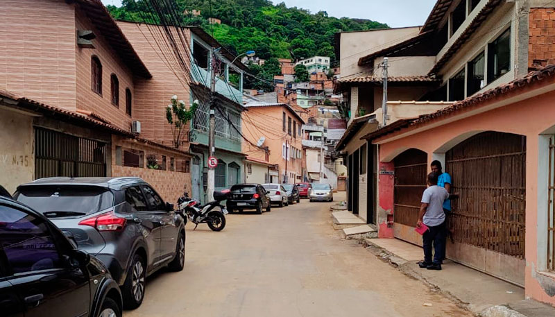 Região onde aconteceu o crime, em Vila Velha (Foto: Júlia Afonso / AT)