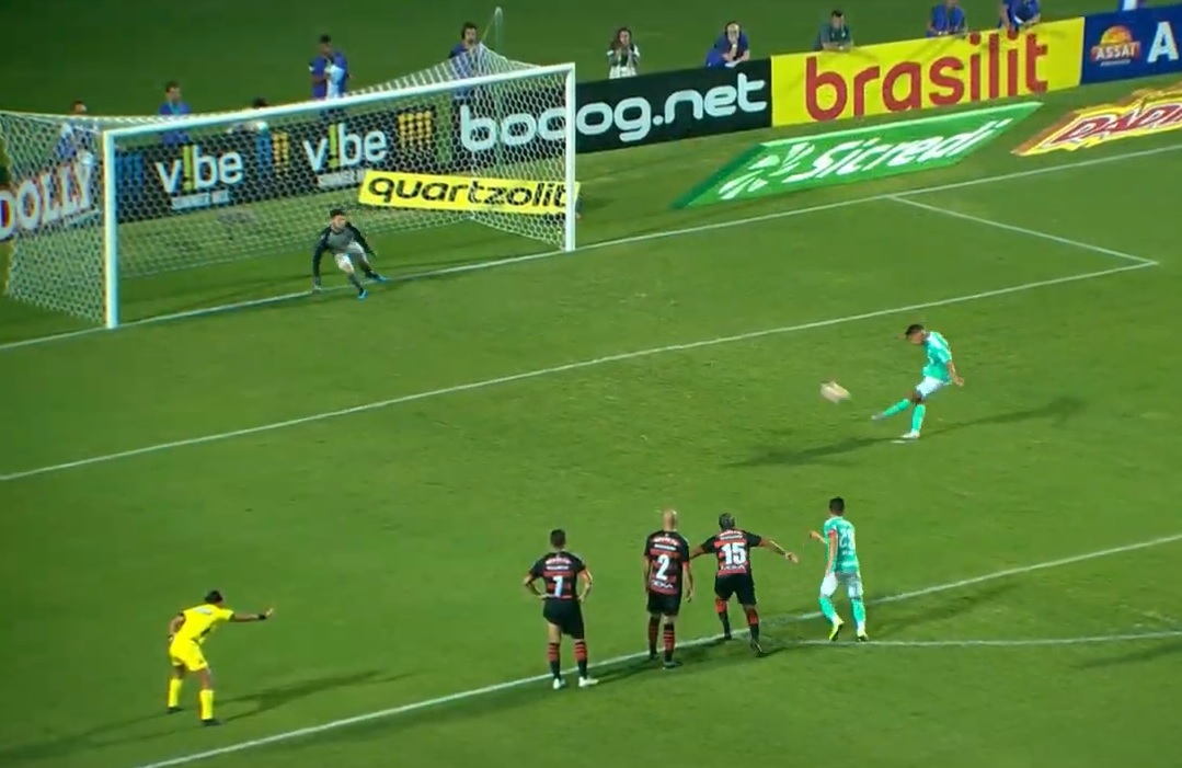 Palmeiras x Oeste, em partida em janeiro (Foto: Reprodução/ SporTV)