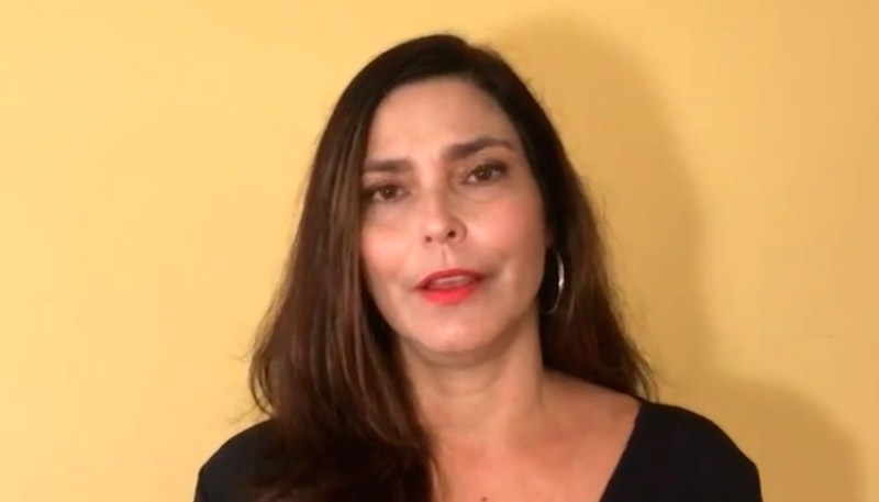 Valéria Monteiro tentou a candidatura pelo PMN em 2018 (Foto: Reprodução / Youtube)