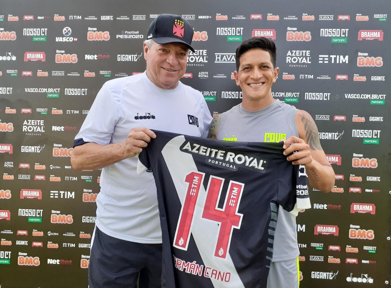 Abel Braga e Germán Cano são as novidades do Vasco até agora (Foto: Carlos Gregório Jr./Vasco)