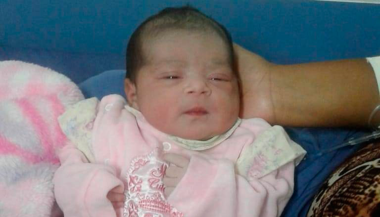 Viviane estava no colo da mãe na hora do acidente (Foto: Acervo Pessoal)