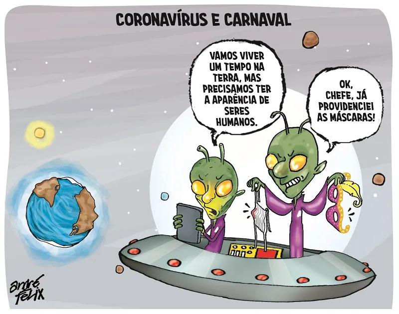Imagem ilustrativa da imagem Coronavírus é o tema da Charge do Dia
