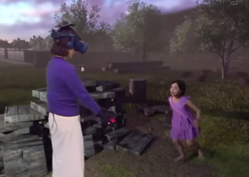 Programa usou realidade virtual para promover o encontro da mãe com a filha falecida.