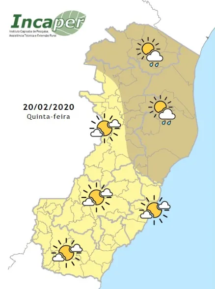 Imagem ilustrativa da imagem Chuva e calor: confira a previsão para esta quinta-feira
