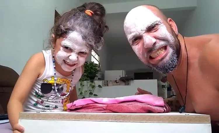 Imagem ilustrativa da imagem Brincadeira entre pai e filha capixabas ganha o mundo. Assista
