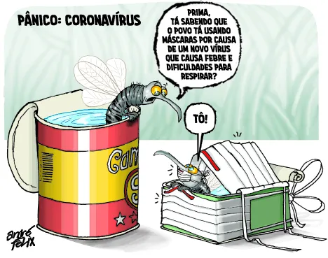 Imagem ilustrativa da imagem Coronavírus é o tema da Charge do Dia
