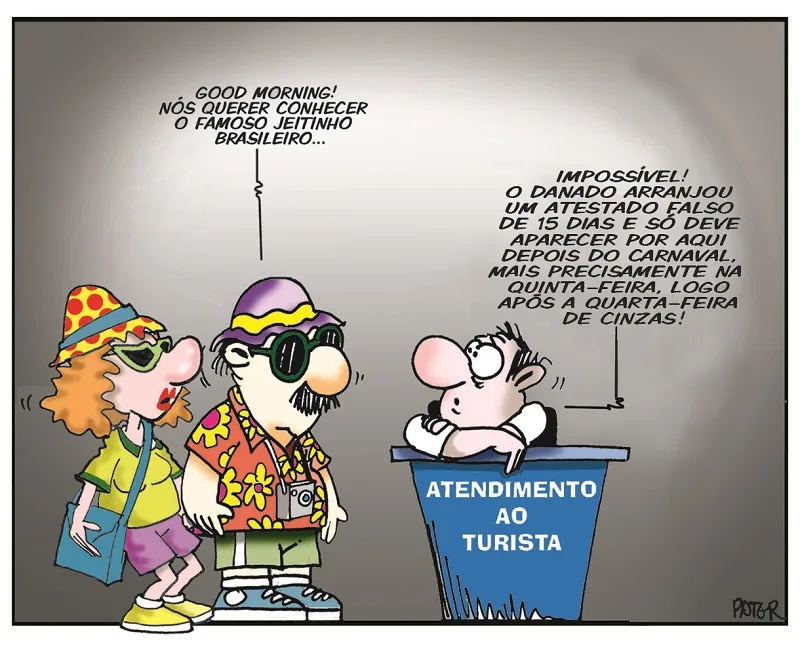 Imagem ilustrativa da imagem "Jeitinho brasileiro" é o tema da Charge do Dia