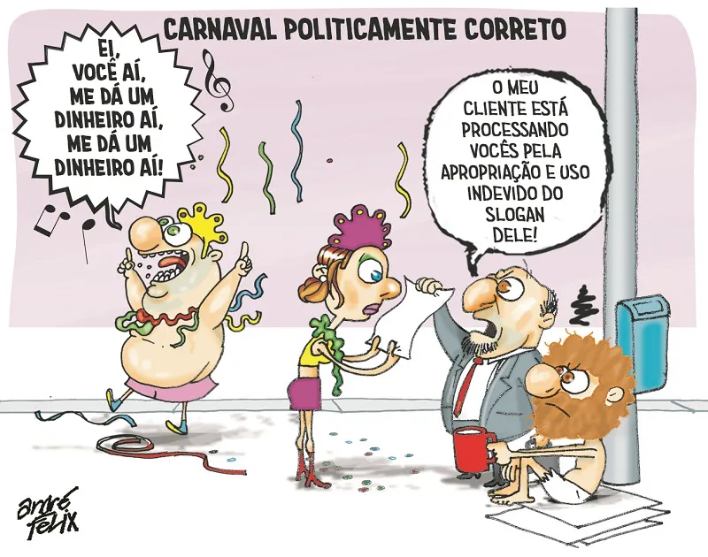 Imagem ilustrativa da imagem Carnaval politicamente correto na Charge do Dia