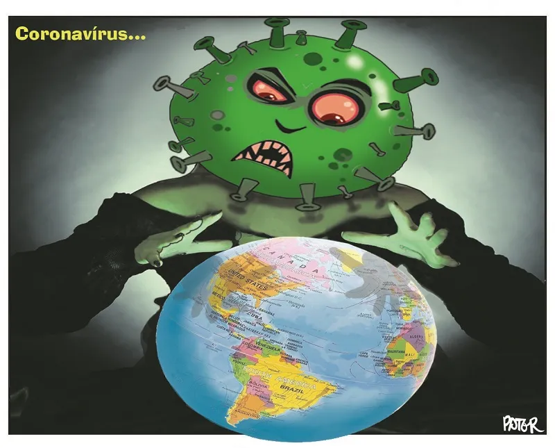 Imagem ilustrativa da imagem Ameaça do coronavírus é o tema da Charge do Dia