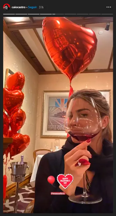 Imagem ilustrativa da imagem Caio Castro assume namoro com Grazi Massafera no Valentine's Day