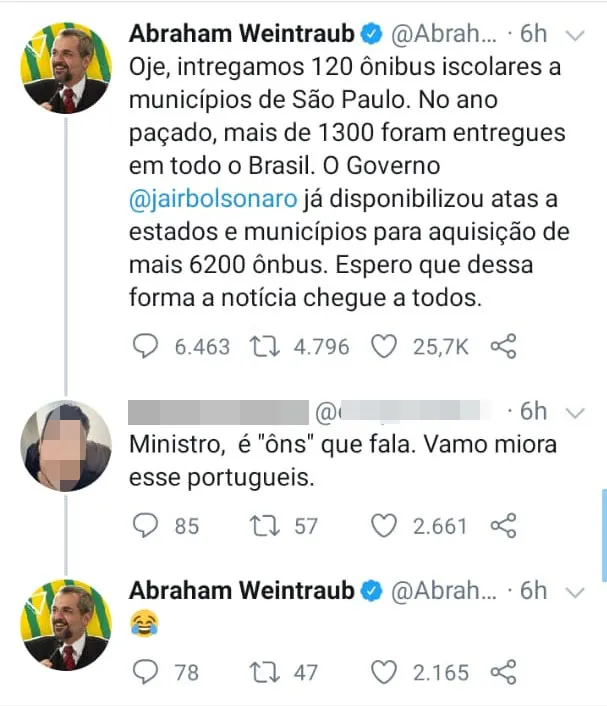 Imagem ilustrativa da imagem Ministro da Educação posta mensagem com erros de português