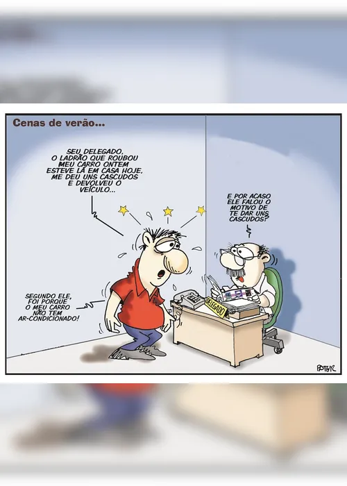 Imagem ilustrativa da imagem Calor é o tema da Charge do Dia