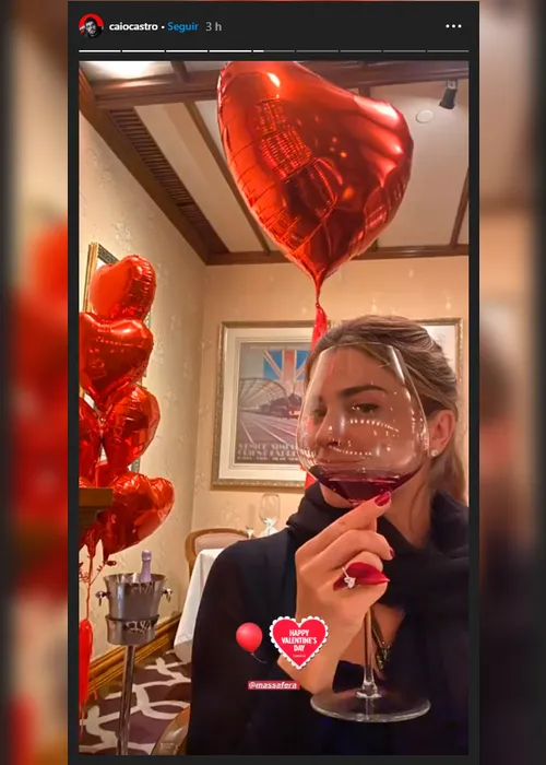 Imagem ilustrativa da imagem Caio Castro assume namoro com Grazi Massafera no Valentine's Day