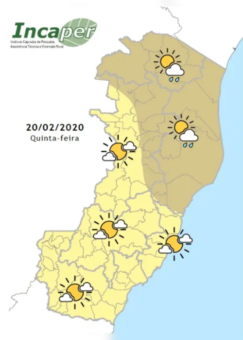 Imagem ilustrativa da imagem Chuva e calor: confira a previsão para esta quinta-feira