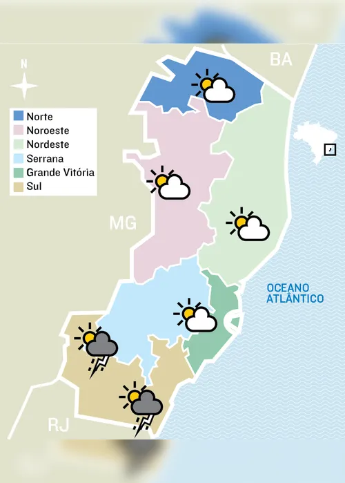 Imagem ilustrativa da imagem Confira a previsão do tempo para este domingo