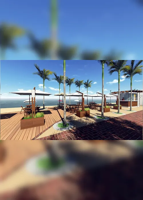 Imagem ilustrativa da imagem Nova orla com quiosques modernos em praia de Iriri