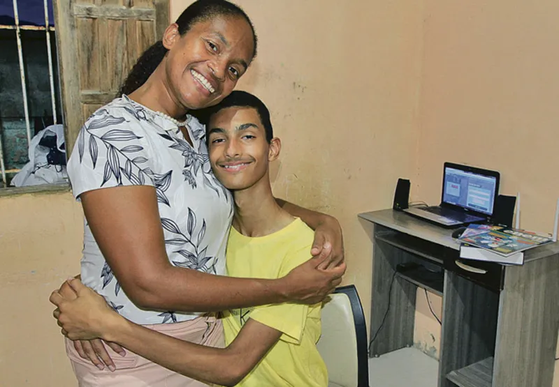 Cirleide é só felicidade com a aprovação de Álvaro: “Será o primeiro da família a fazer faculdade”, disse a mãe