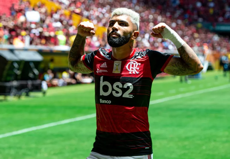 Gabriel comemora mais um gol pelo Flamengo