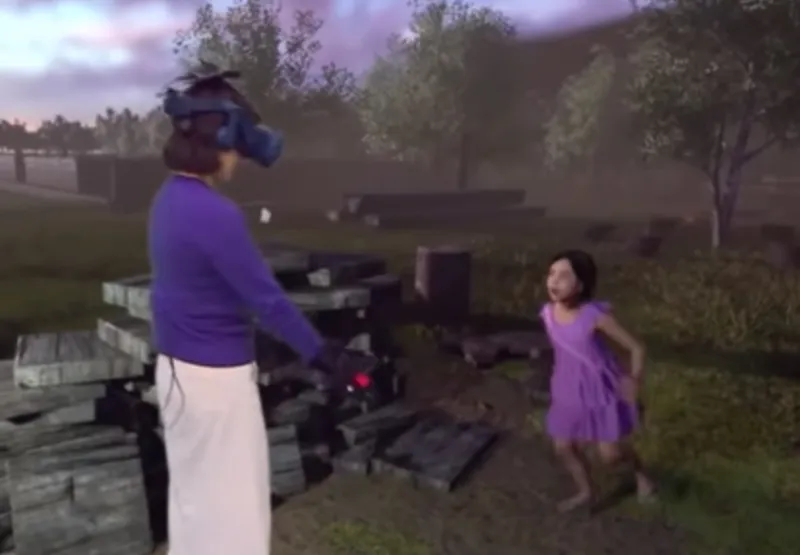 Programa usou realidade virtual para promover o encontro da mãe com a filha falecida.