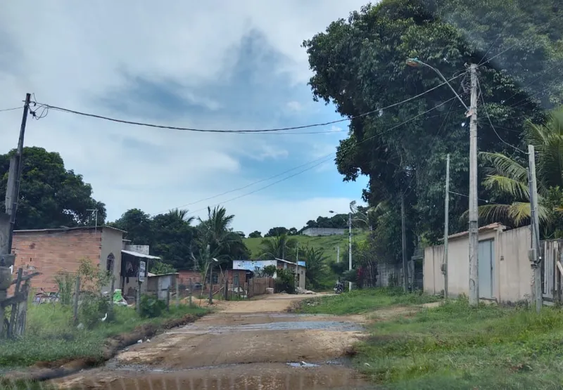 Rua Rodrigues Patuzo, em Novo Brasil, onde aconteceu o crime
