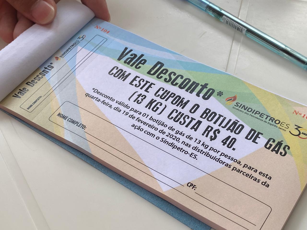 Cupom de desconto para comprar gás por R$ 40 reais (Foto: Kadidja Fernandes/ AT/ 19/02/2020)
