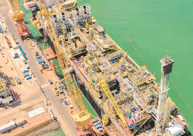 Navio-Plataforma no Estaleiro Jurong Aracruz: fabricação de nova unidade vai acelerar criação de empregos (Foto: Agência Petrobras — 17/09/2019)