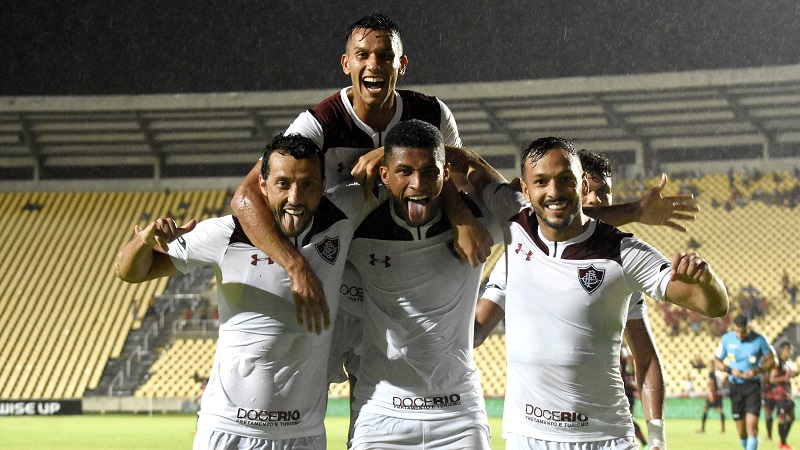 Jogadores comemoram classificação (Foto: Mailson Santana/Fluminense)