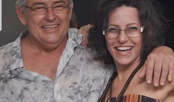 Francisco com a mulher, Raquel Mazzini. (Foto: Divulgação)