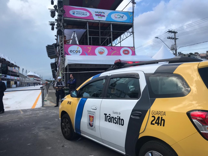 Interdição Sambão do Povo para o Carnaval de Vitória (Foto: Divulgação Semsu/PMV)