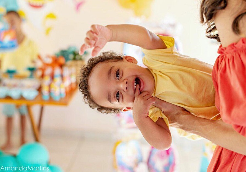 Noah, o bebê empelicado que viralizou na internet agora tem 1 ano. (Foto: Amanda Martins)