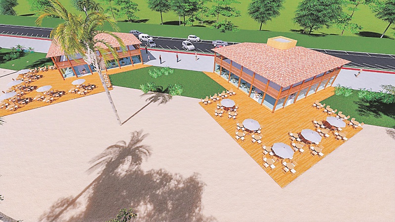 Projeto mostra como vão ficar os novos quiosques da Curva da Jurema. (Foto: Divulgação PMV)